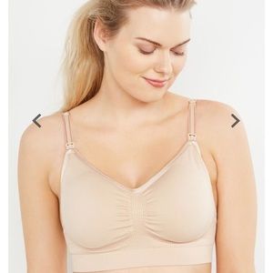 NWT- wireless seamless nursing bra - nude